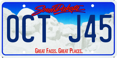 SD license plate 0CTJ45