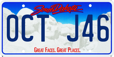 SD license plate 0CTJ46