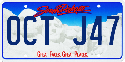 SD license plate 0CTJ47