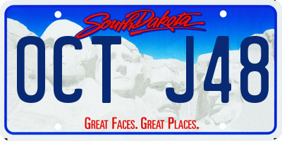 SD license plate 0CTJ48