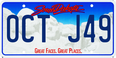 SD license plate 0CTJ49
