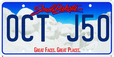 SD license plate 0CTJ50