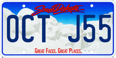 SD license plate 0CTJ55