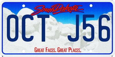 SD license plate 0CTJ56
