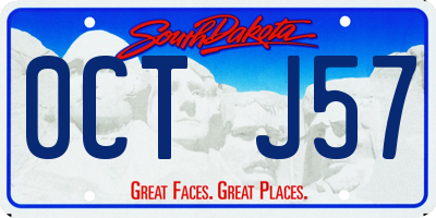 SD license plate 0CTJ57