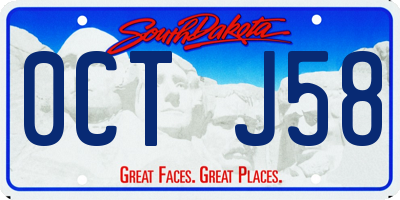SD license plate 0CTJ58