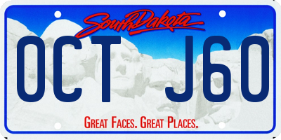 SD license plate 0CTJ60