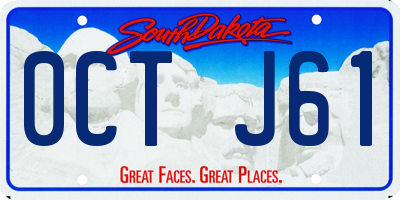 SD license plate 0CTJ61
