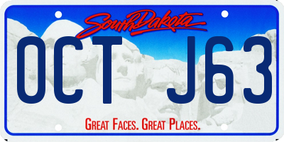 SD license plate 0CTJ63