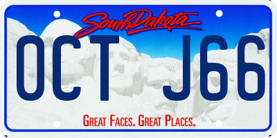 SD license plate 0CTJ66
