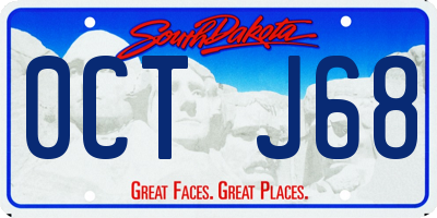 SD license plate 0CTJ68
