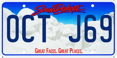 SD license plate 0CTJ69