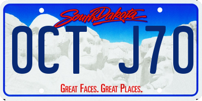 SD license plate 0CTJ70