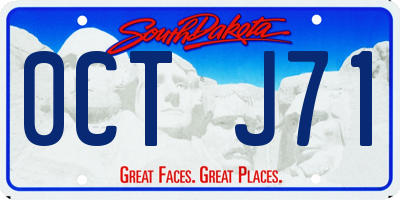 SD license plate 0CTJ71
