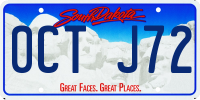 SD license plate 0CTJ72