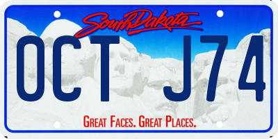 SD license plate 0CTJ74