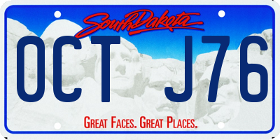 SD license plate 0CTJ76