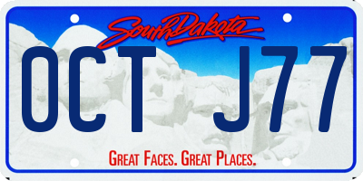 SD license plate 0CTJ77