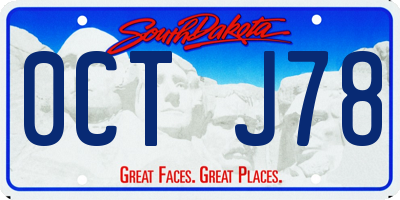SD license plate 0CTJ78
