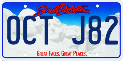 SD license plate 0CTJ82