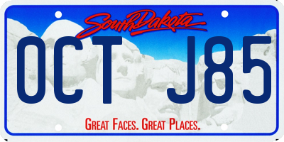 SD license plate 0CTJ85