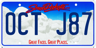 SD license plate 0CTJ87