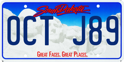SD license plate 0CTJ89