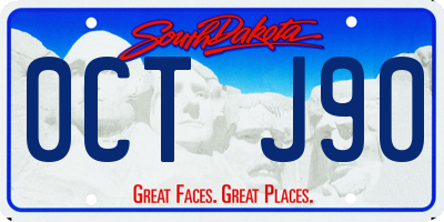 SD license plate 0CTJ90