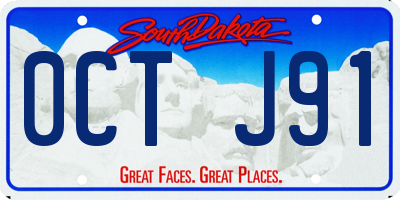 SD license plate 0CTJ91