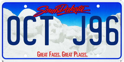 SD license plate 0CTJ96