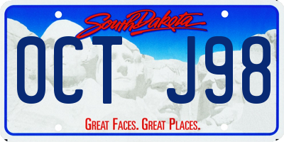 SD license plate 0CTJ98