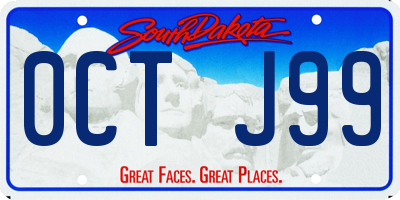 SD license plate 0CTJ99