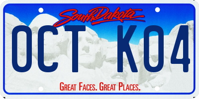SD license plate 0CTK04