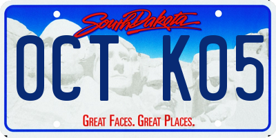SD license plate 0CTK05