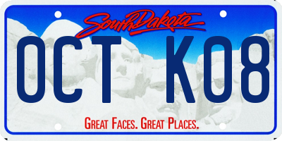SD license plate 0CTK08