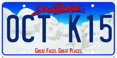 SD license plate 0CTK15