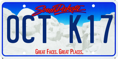 SD license plate 0CTK17