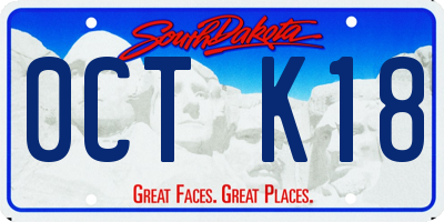 SD license plate 0CTK18