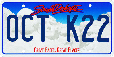 SD license plate 0CTK22