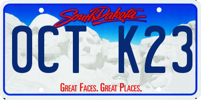 SD license plate 0CTK23