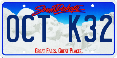 SD license plate 0CTK32