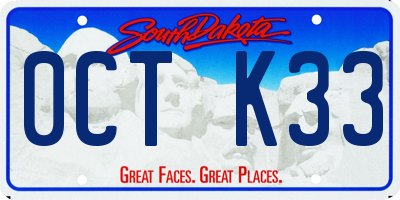 SD license plate 0CTK33