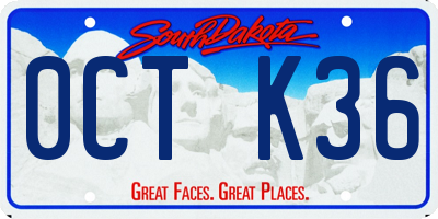 SD license plate 0CTK36