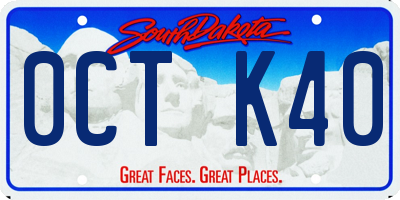 SD license plate 0CTK40