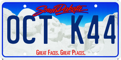 SD license plate 0CTK44