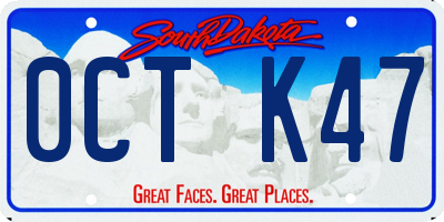 SD license plate 0CTK47