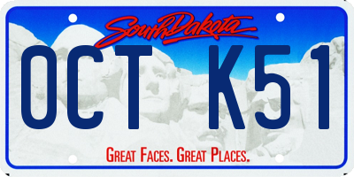 SD license plate 0CTK51