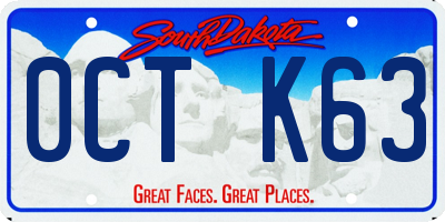 SD license plate 0CTK63