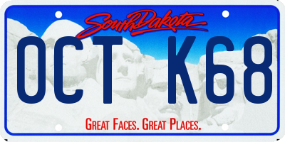 SD license plate 0CTK68