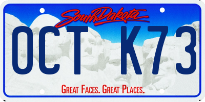 SD license plate 0CTK73